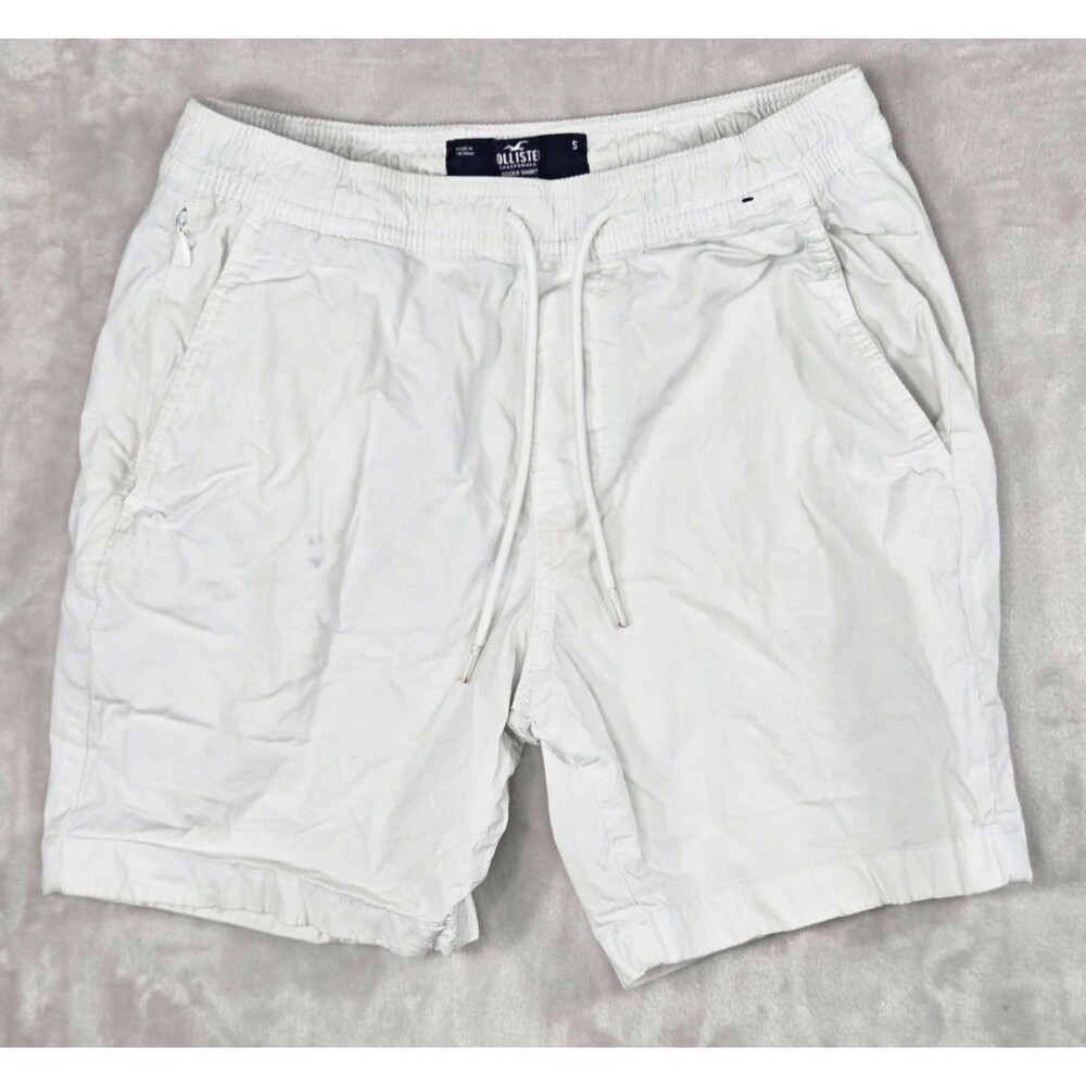 Hollister Epic Flex Jogger Shorts Men's Small White Drawstring Beach Coastal